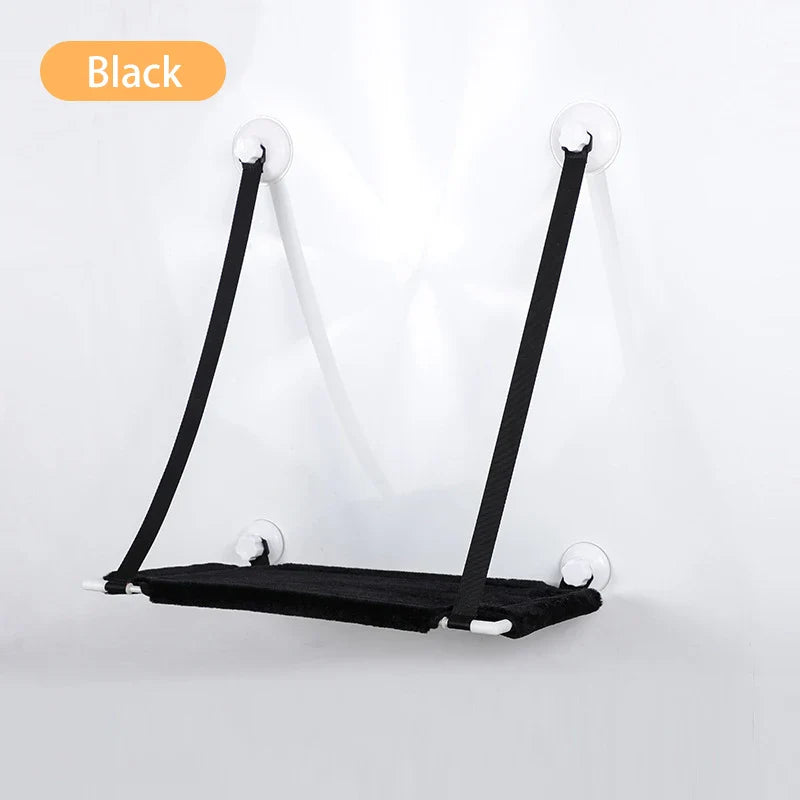 Winterliche Katzenhängematte aus Samt – Doppellagiger Cord – Saugnapf