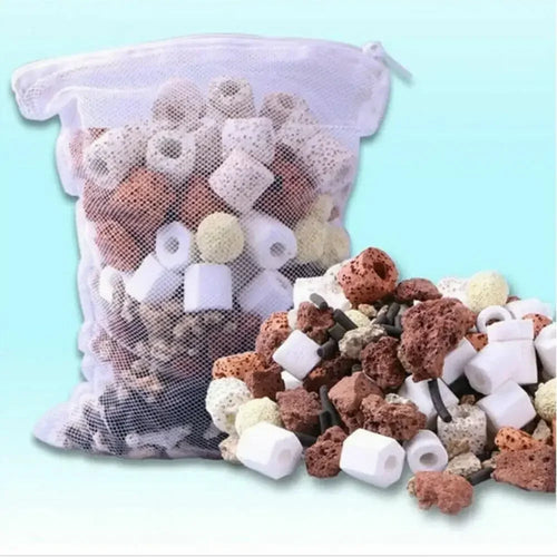 AquaClean Wiederverwendbare Filterbeutel mit Reißverschluss | Feine Aquarium Bio-Netzfilter