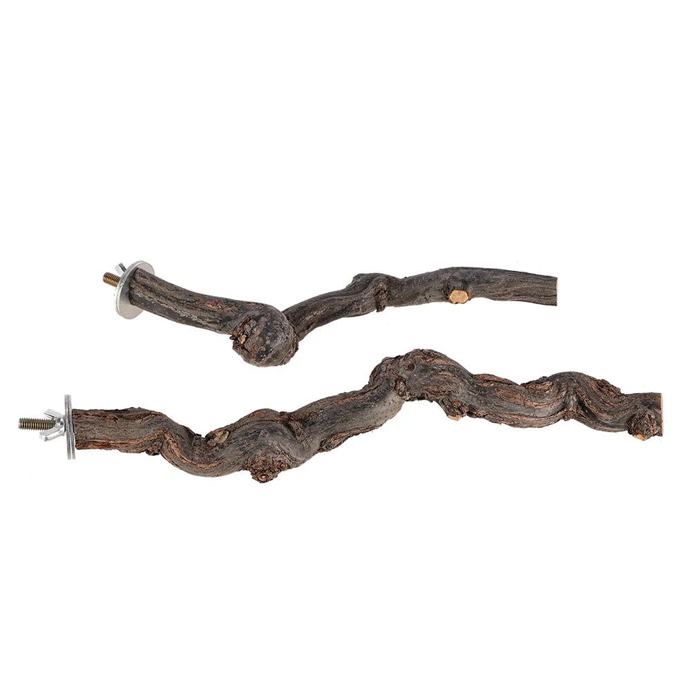 Papageien-Sitzstange aus Weinrebenholz – Natürlich, zum Kauen geeignet, 100 % sicher