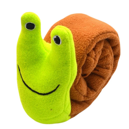 Plüsch-Schnüffelspielzeug für Hunde – Schneckenform, 20 cm, mehrfarbig