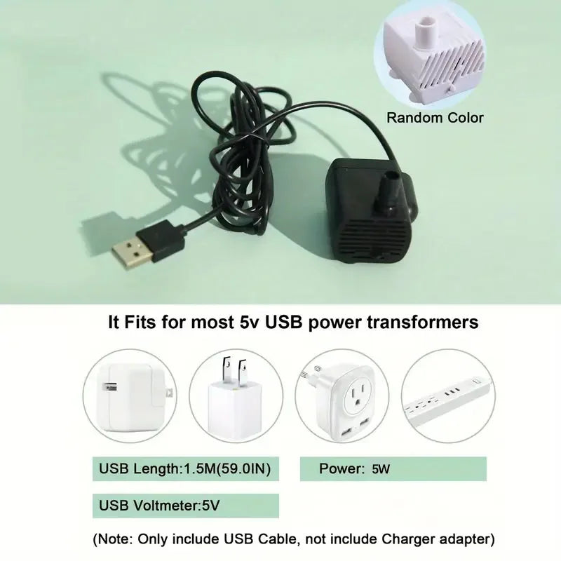 USB-Katzenbrunnen 1L – Leiser Trinkbrunnen mit Filter für Haustiere