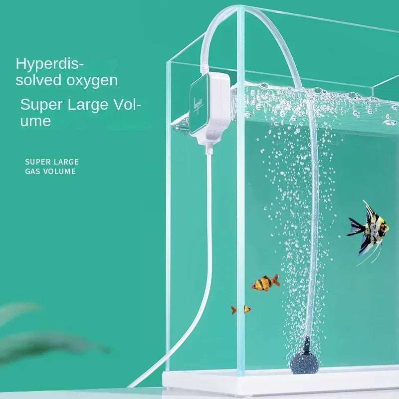 Aquarium-Sauerstoffpumpe – ultra-stylisch, kompakt – 110–240 V, Kunststoff