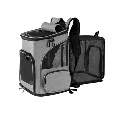 Atmungsaktiver Katzen-Reiserucksack – Nylon, erweiterbar, 6,5 kg