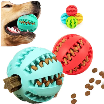 Interaktiver Hundeball aus Gummi – Zahnreinigung, befüllbar, Ø 5/7 cm