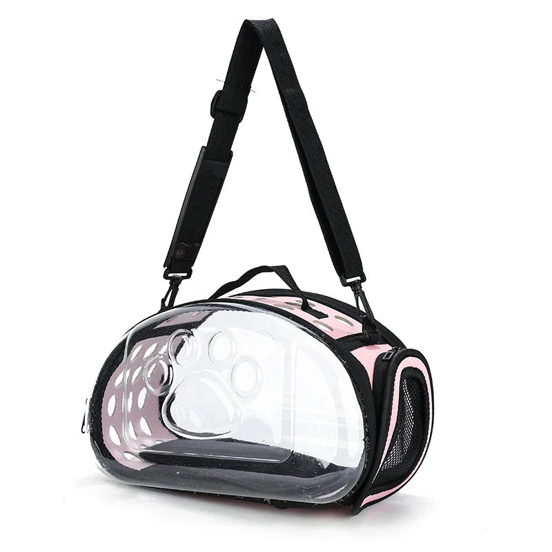 Transparenter Haustierrucksack aus PVC/EVA – Atmungsaktive Tragetasche