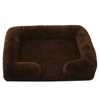 Premium-Hundebett aus dickem Plüsch für große Hunde – Warm und fest (S - XL)