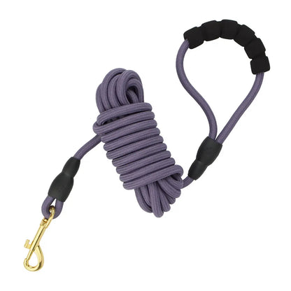 Lange Hundeleine 5 m/10 m, Polyester – Schaumstoffgriff, mehrfarbig