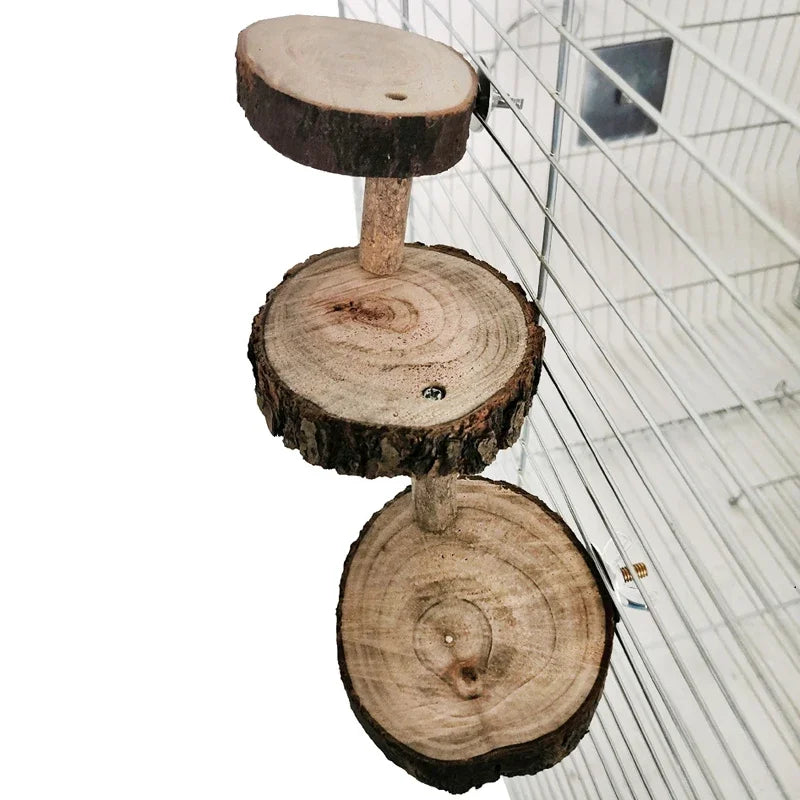 Kletterleiter aus Holz für Hamster oder Vögel – 3 oder 5 Stufen