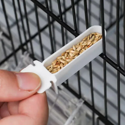 Hängender Vogelfutterspender aus Kunststoff – 4 Stück, für Kanarienvögel und Finken