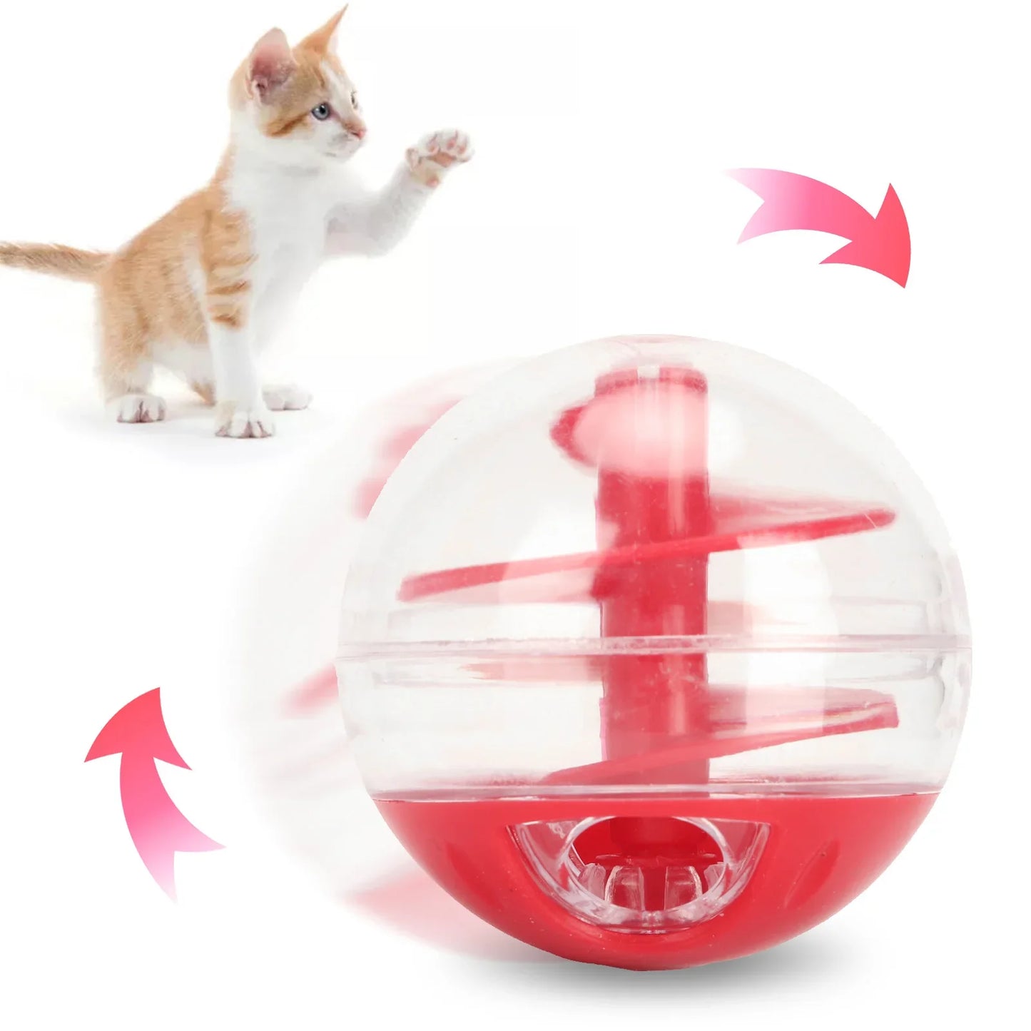 Interaktiver Katzenfutterball – 5 cm, Kunststoff, für Snacks und Trockenfutter
