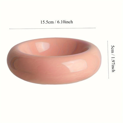 Keramik-Katzennapf 250 ml – Rutschfest, Donutform, Ø 15,5 cm, Weiß