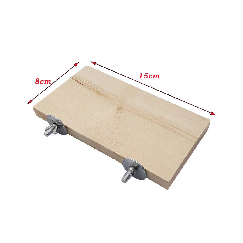 Holz-Papageienstange mit Nageperlen – natürlicher Spielplatz