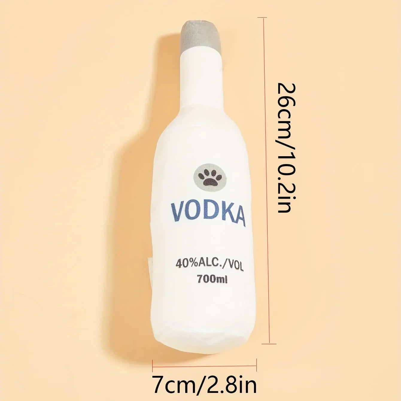 PawVino Plüsch-Weinflasche Hundespielzeug