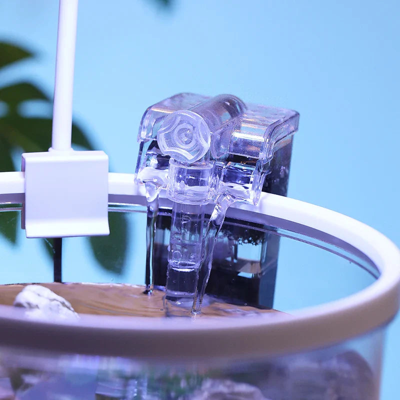 EcoFlow Kleines rundes Aquarium mit sauerstoffreichem Wasser