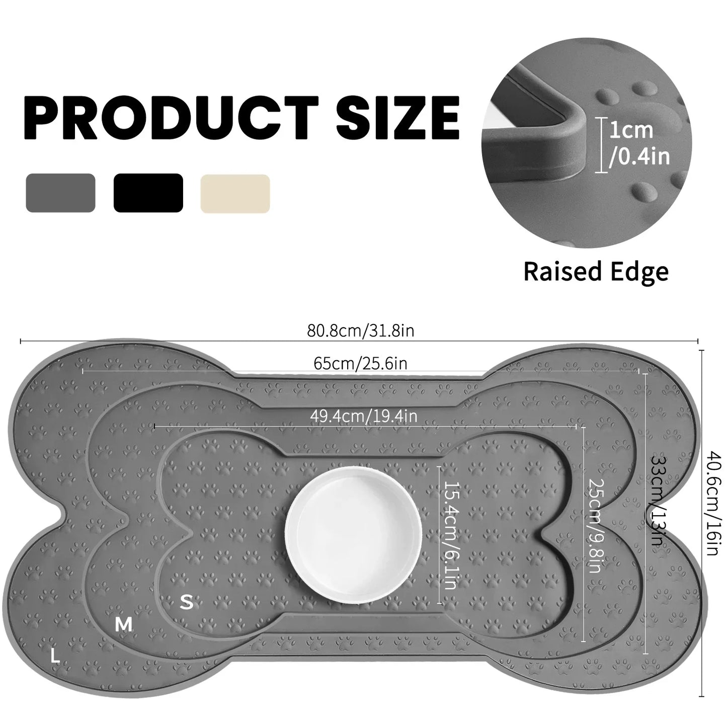 Rutschfeste Silikon-Futtermatte für Hunde und Katzen – wasserdicht