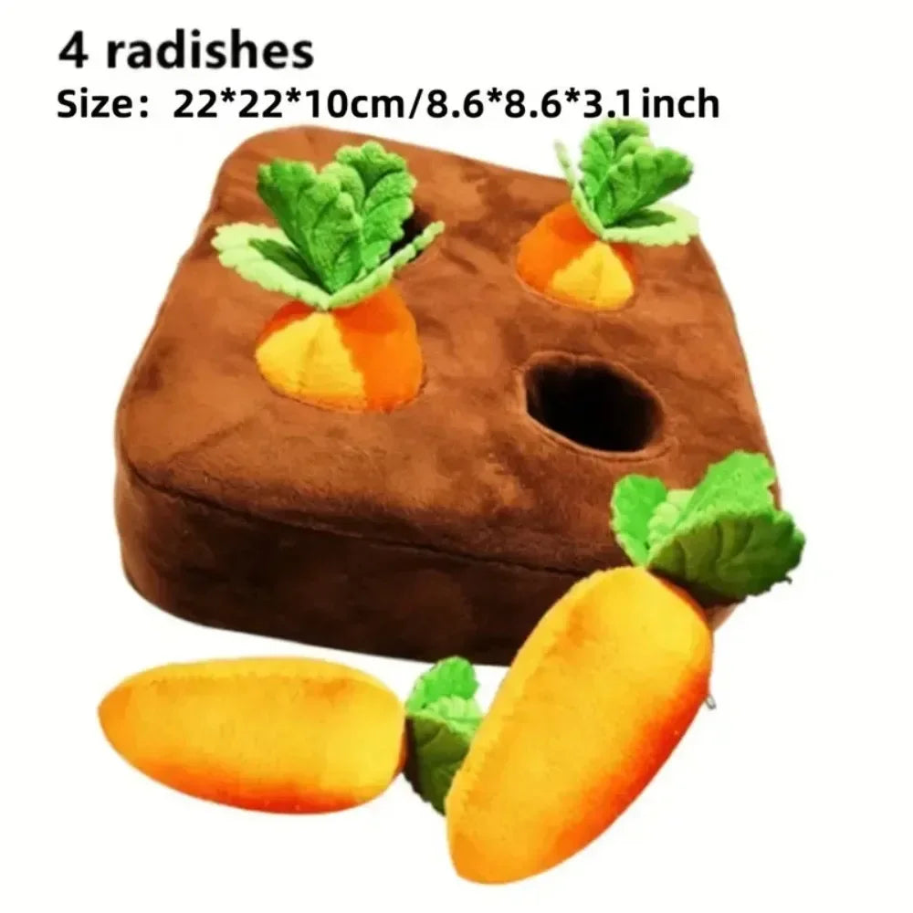 Karotten-Schnüffelmatte für Hunde – Interaktive Spielmatte mit 12 versteckten Karotten