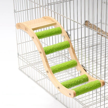 Kletterleiter aus Holz für Vögel – Kauspielzeug für Papageienkäfige