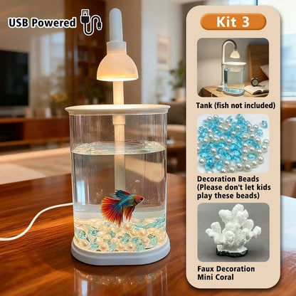 Starter Kit AquaGlow Mini – Mini-Aquarium mit LED-Beleuchtung