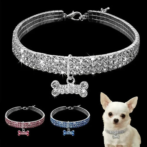 GlamBone Luxus-Hunde- und Katzenhalsband