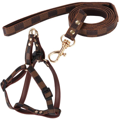 LuxuPaw Leder-Hunde- und Katzengeschirr