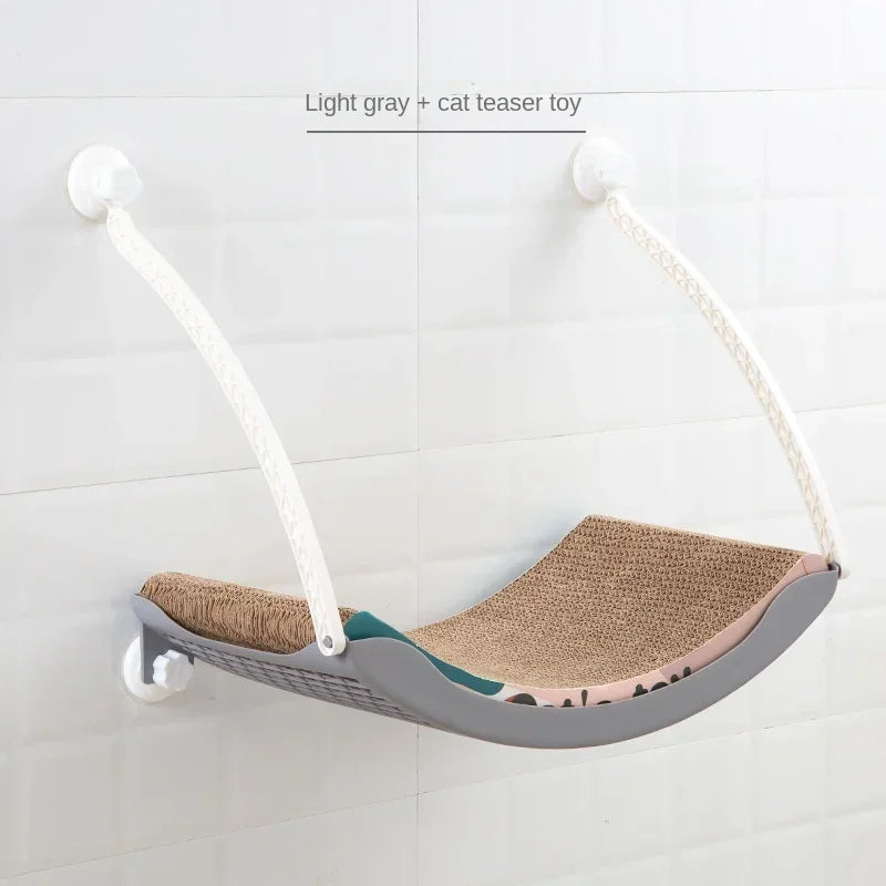 Katzen-Fensterhängematte aus Arctic Fleece – Saugnapf – 100 % Baumwolle – Waschbar