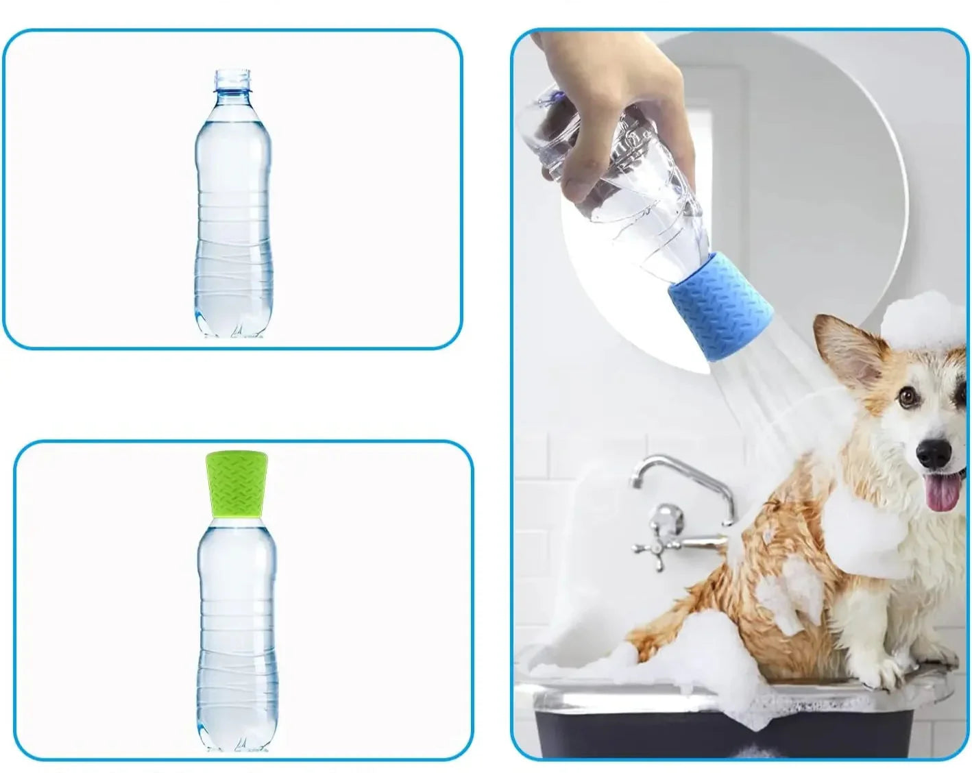 PAWSPLASH – Tragbarer Duschsprüher aus Silikon für Haustiere