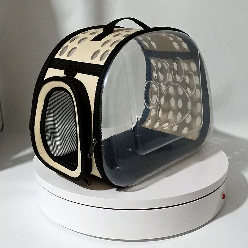 Transparenter Haustierrucksack aus PVC/EVA – Atmungsaktive Tragetasche