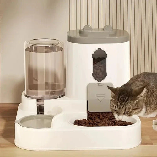 PetSmartFlow Automatisches Futter & Wasserspender Set für Hunde & Katzen