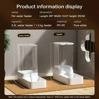 Automatischer Futter- und Wasserspender für Katzen – BPA-freier Kunststoff, 3,8 l