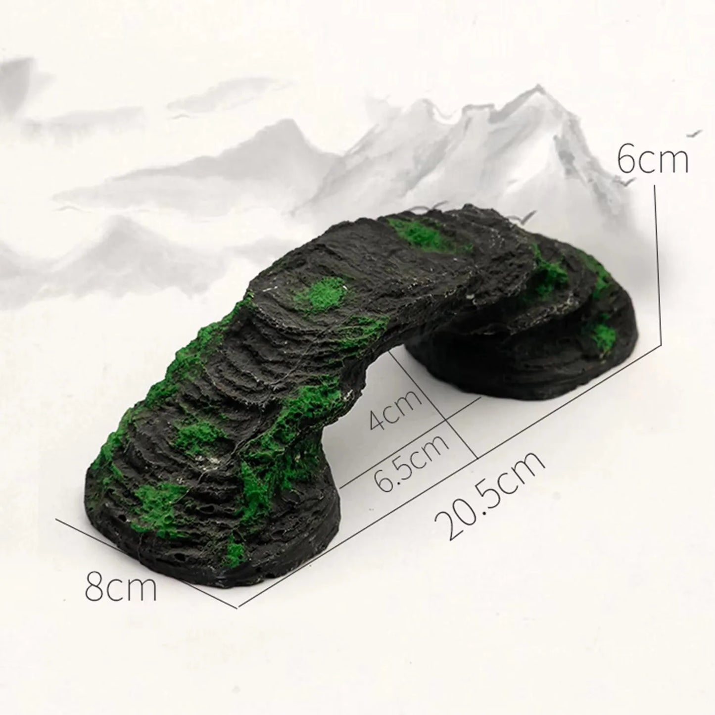 Brückenornament aus Kunstharz für Aquarien