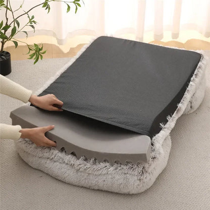 SNOOZY NEST – Luxuriöses Winter-Hundebett | Groß, waschbar & superweich