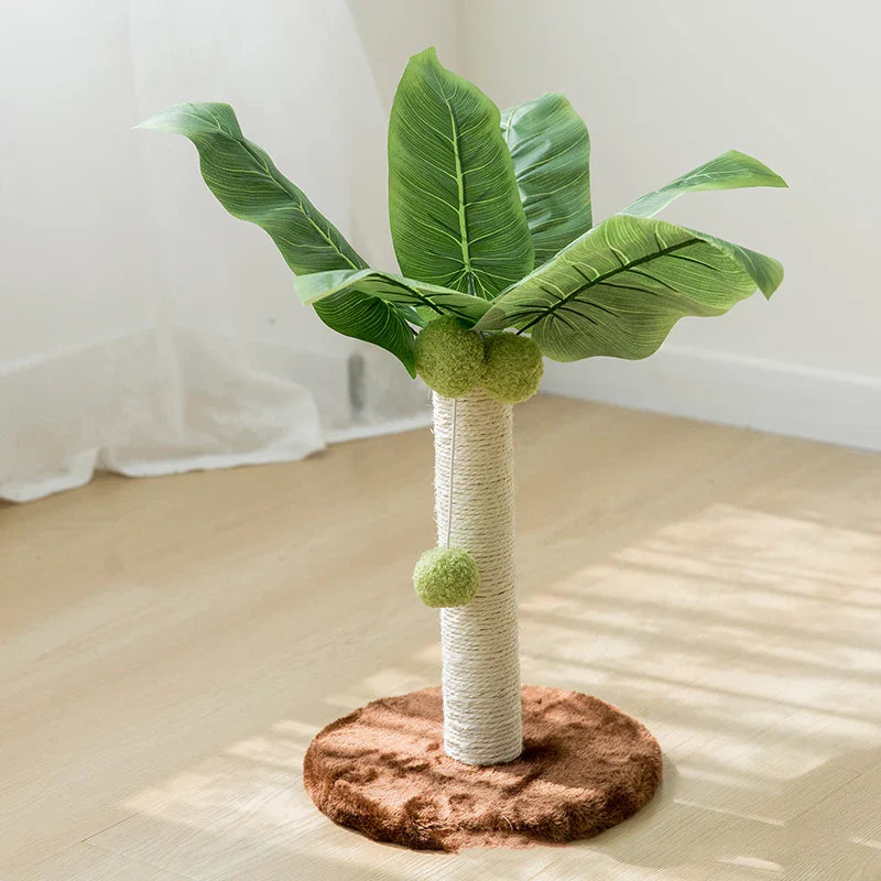 Sisal-Kratzbaum für Katzen, 30 cm, mit Hängekugeln – Plüsch & Holz, stabil