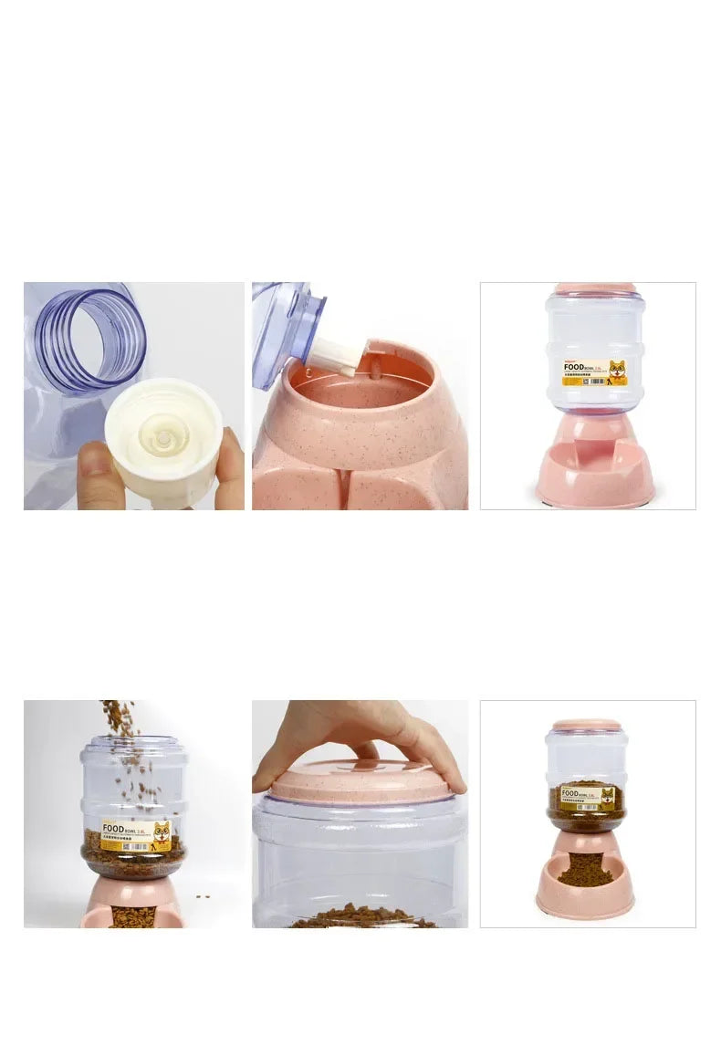 SmartHydra Automatischer Futter- und Wasserspender für Haustiere – 2-in-1 Futter- und Wassernapf mit Wasserflasche