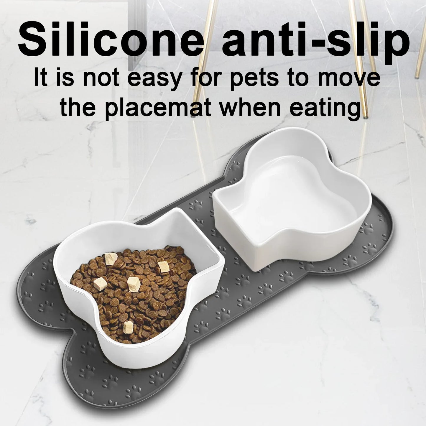 Rutschfeste Silikon-Futtermatte für Hunde und Katzen – wasserdicht