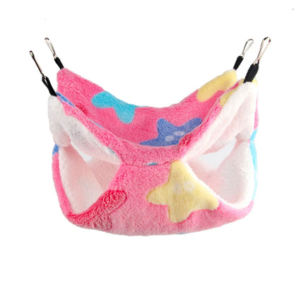 SnuggleNest Doppellagige Plüsch-Hängematte für Nager