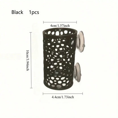 AquaHaven Schwarze Aquarium-Versteckröhre mit Saugnapf