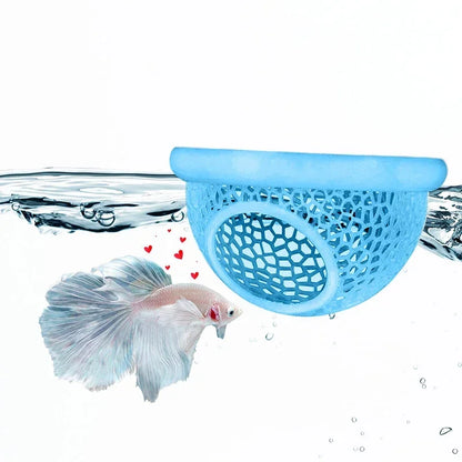 AquaHaven 3-in-1 Schwimmende Höhle & Futterring für Betta und Kleine Aquatische Haustiere