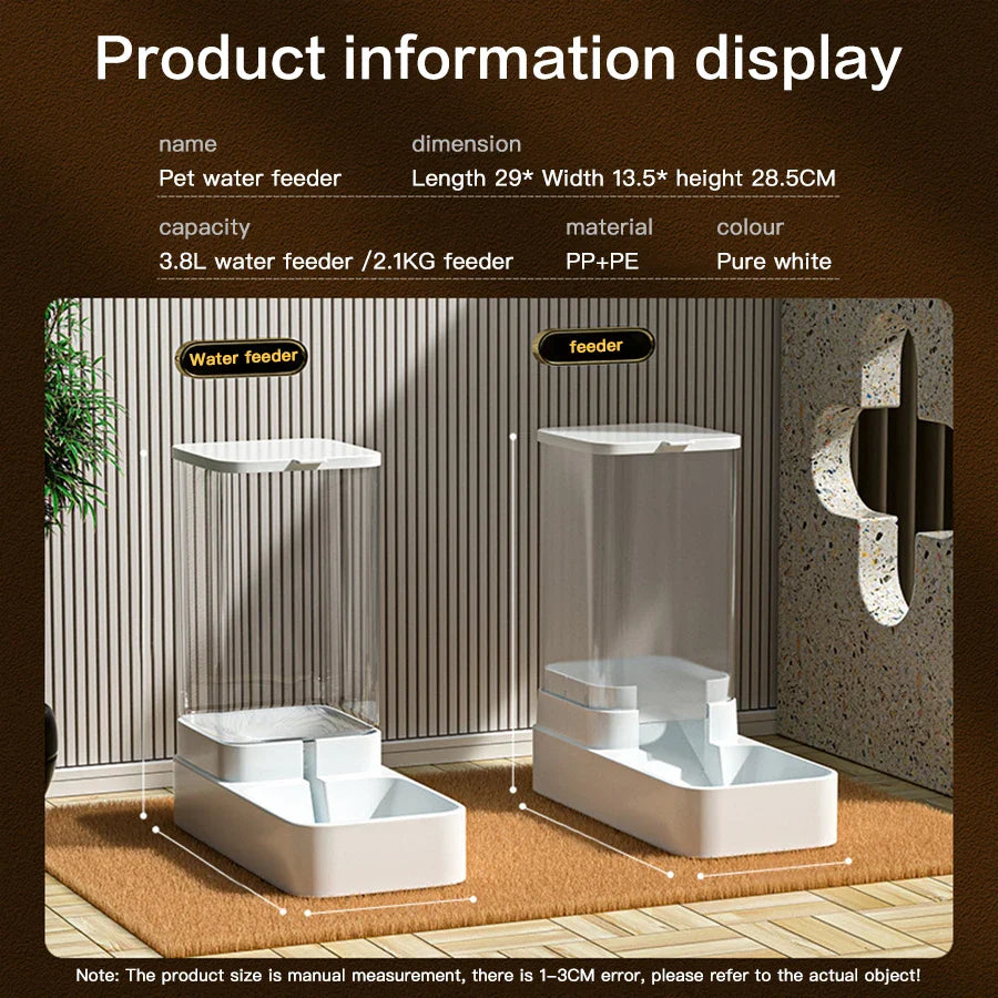 Automatischer Futter- und Wasserspender für Katzen – BPA-freier Kunststoff, 3,8 l