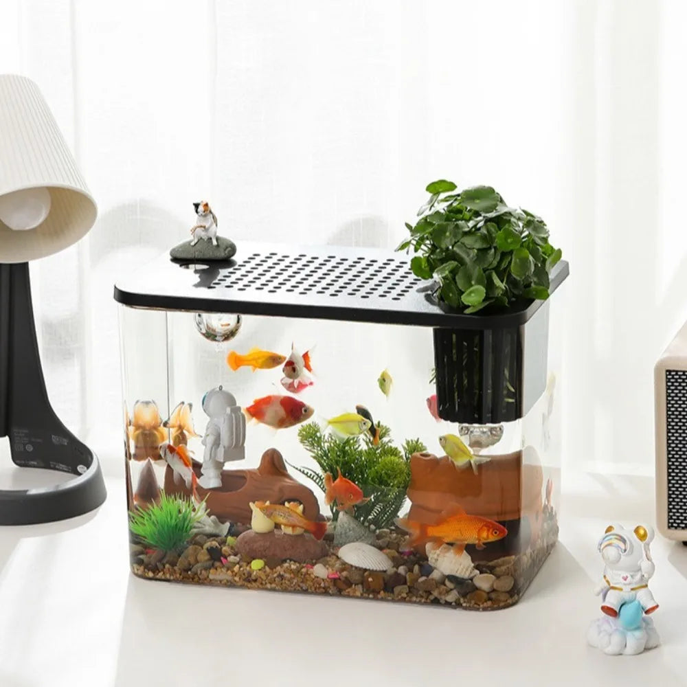 AquaView PET+ABS Aquarium mit Deckel
