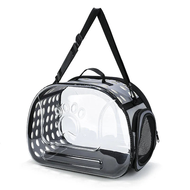 Transparenter Haustierrucksack aus PVC/EVA – Atmungsaktive Tragetasche