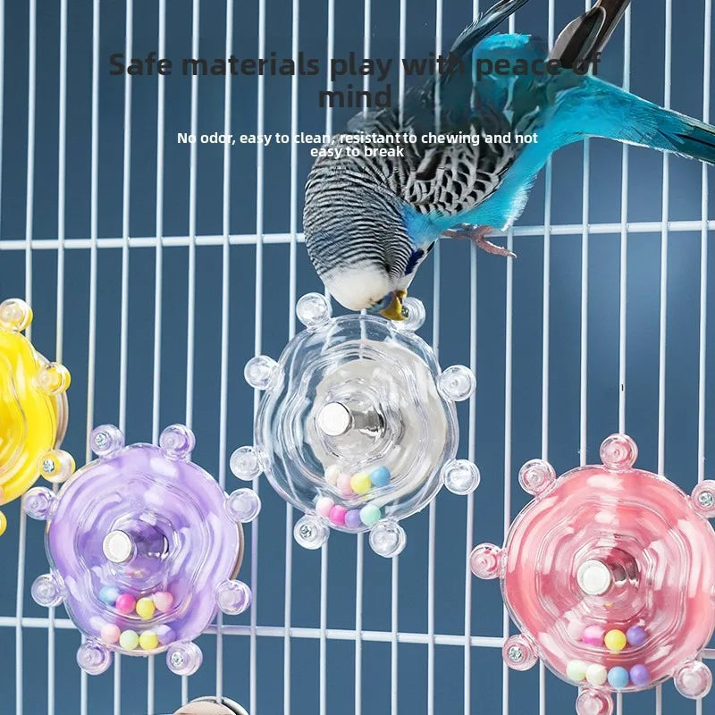 Interaktives Papageienspielzeug mit Musik – Kunststoff, bunt