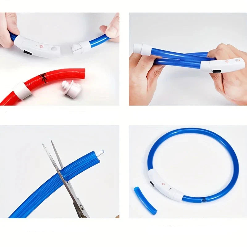 GlowGuard LED-Sicherheitshalsband für Hunde – USB-aufladbar & reflektierend