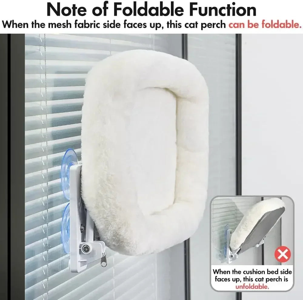 Kabellose Katzen-Fensterhängematte – Saugnapf – Tragkraft: 18 kg