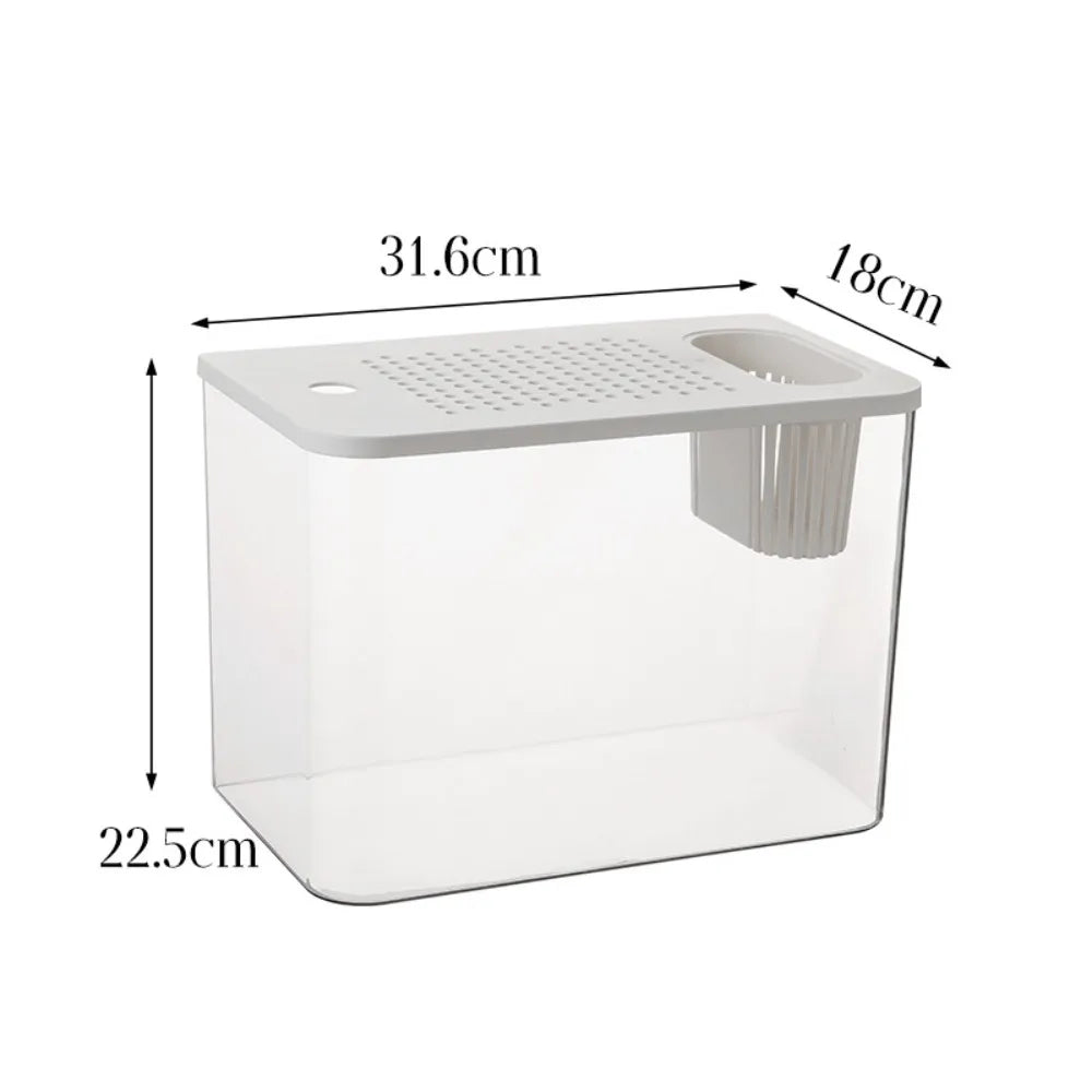 AquaView PET+ABS Aquarium mit Deckel