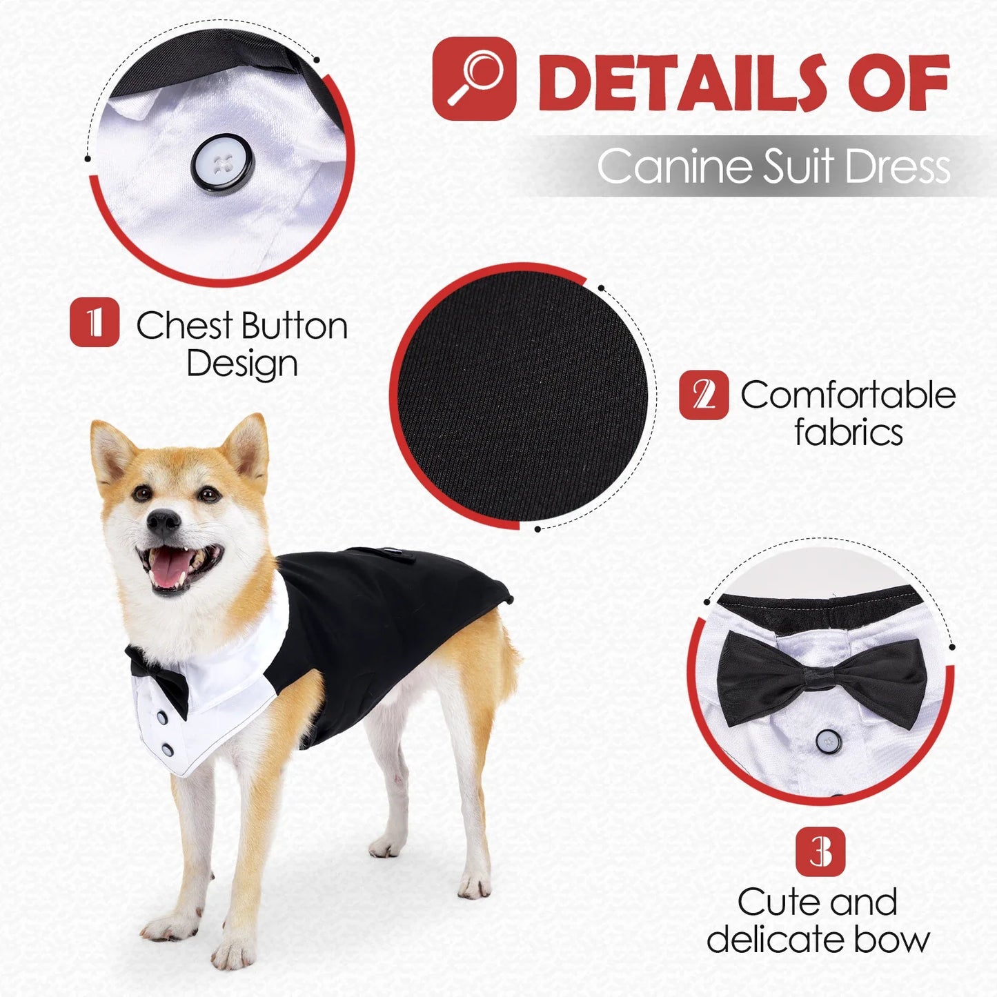 RoyalPaws Eleganter Hunde-Smok – Festlicher Hochzeitsanzug