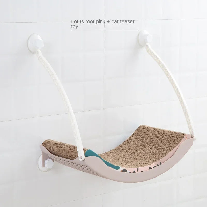 Katzen-Fensterhängematte aus Arctic Fleece – Saugnapf – 100 % Baumwolle – Waschbar