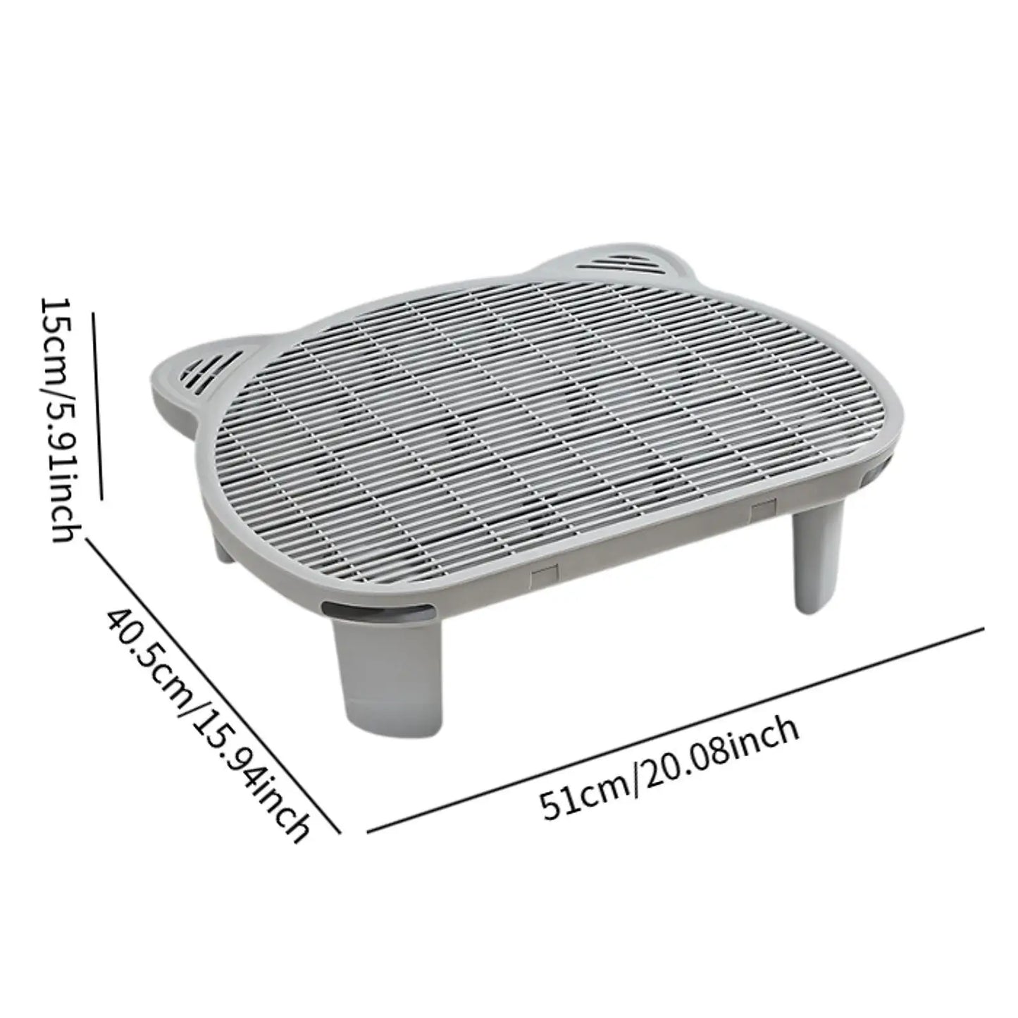 Waschbare Katzenstreumatte mit Stufen – 51 x 40 cm, rutschfest und doppellagig