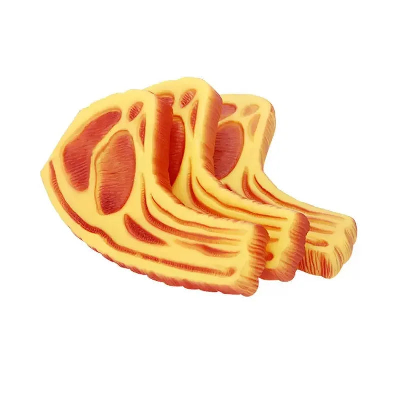 Kauspielzeug aus Gummi für Hunde – Steak-Design, 15 cm, mit Soundeffekten