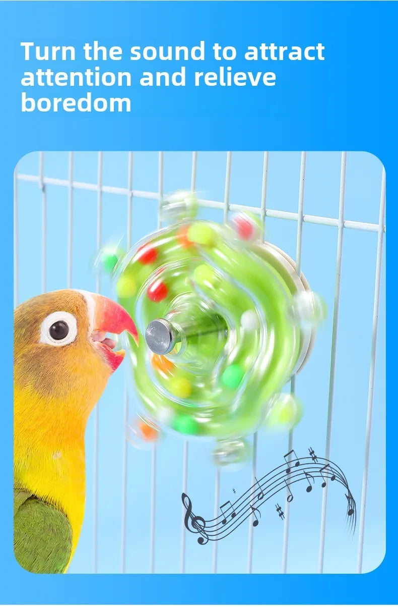 Interaktives Papageienspielzeug mit Musik – Kunststoff, bunt
