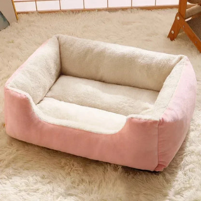 Weiches Hundebett 50x40 cm – Cartoon-Design & warmes Wintermaterial